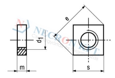 Vierkantmuttern 3525