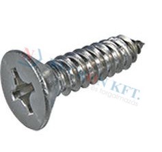 Senk-Blechschrauben mit Kreuzschlitz Phillips Form H und Spitze Form C 696