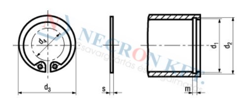Sicherungsringe für Bohrungen, Regelausführung 823