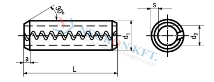 Schwerspannstifte mit Zahnschlitz, geschliffen 881