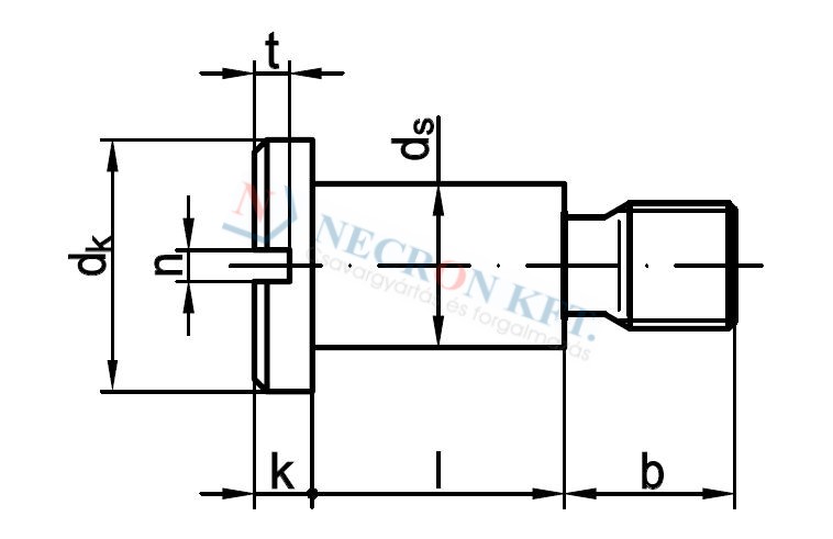 Flachkopfschrauben mit Schlitz und Ansatz, ohne Freistich 9231